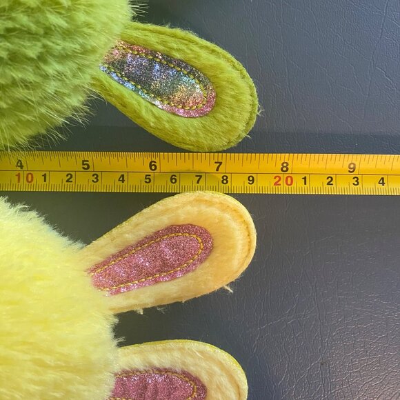 Walmart Plush Bunny Toys Soft Easter Bunny Dolls Lot of 2 Yellow Green 7.5" - Picture 9 of 9